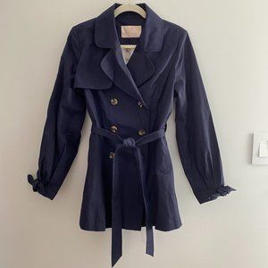 NWOT Gal Meets Glam Navy Trench Coat